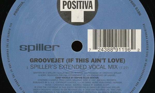 Spiller ‎– Groovejet (If This Ain’t Love) [Positiva:2000]