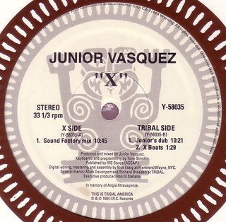Junior Vasquez ‎– X [TRIBAL America:1996]