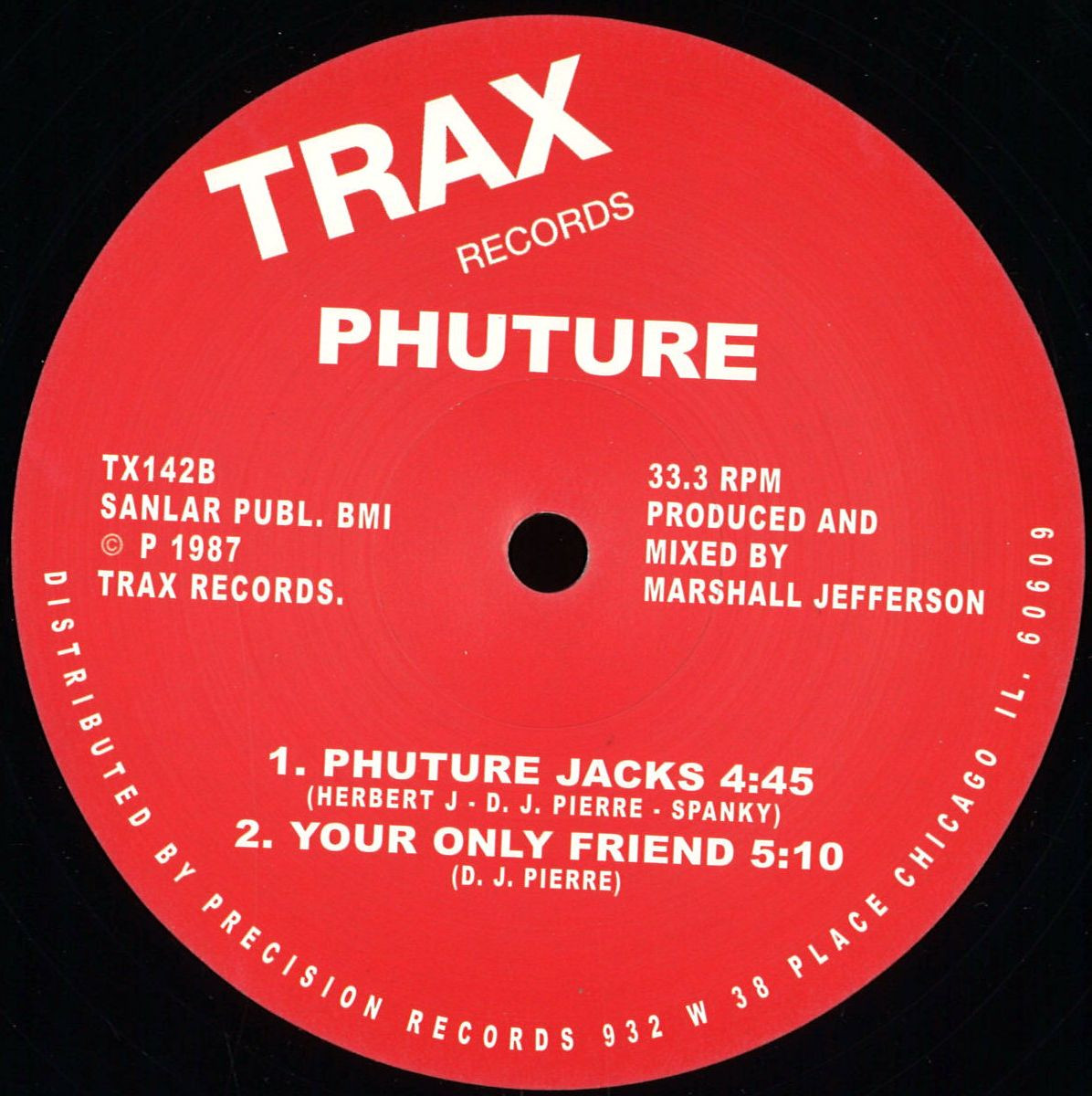 Phuture - Your Only Friend [Trax Records:1987] - allmusic.jp